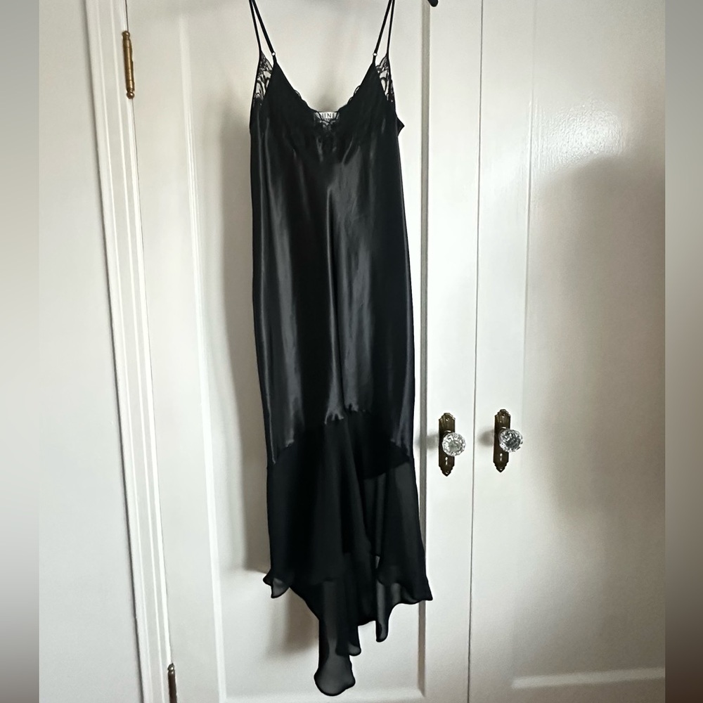 Vintage Nine & Company black slip dress small